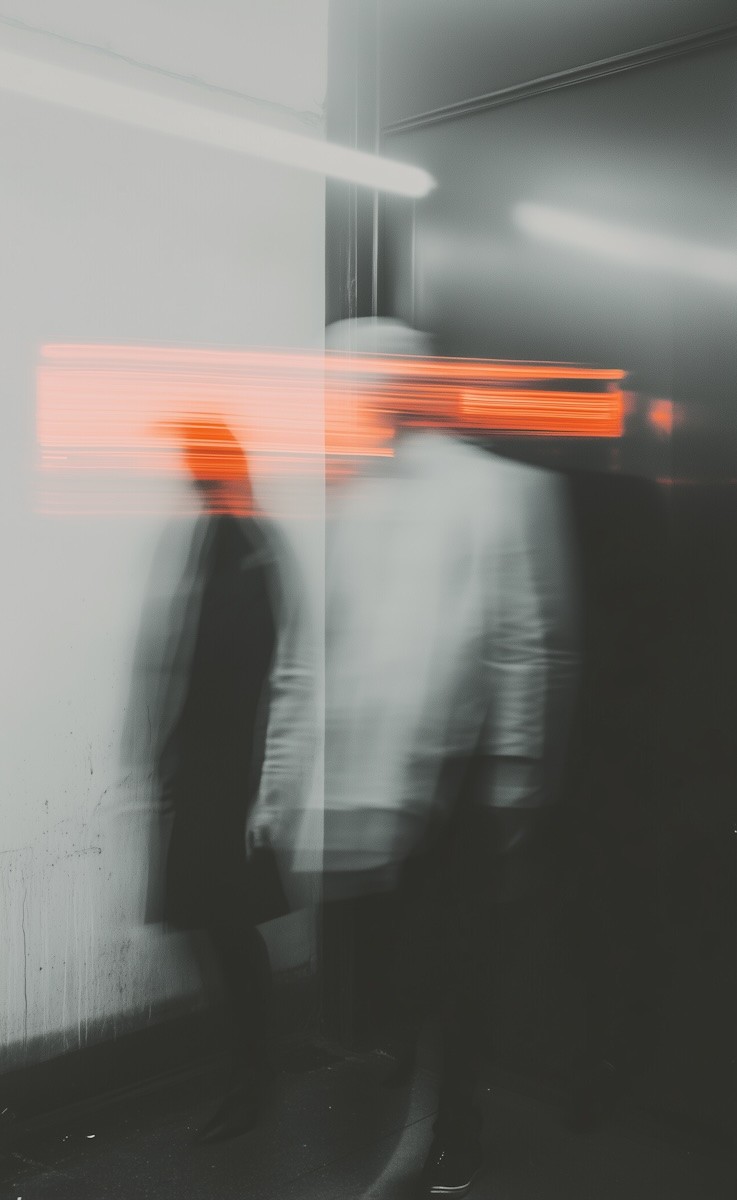 A body blurred past the point of recognition